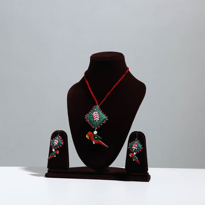 Handcrafted Fabart Beaded Necklace Set 66