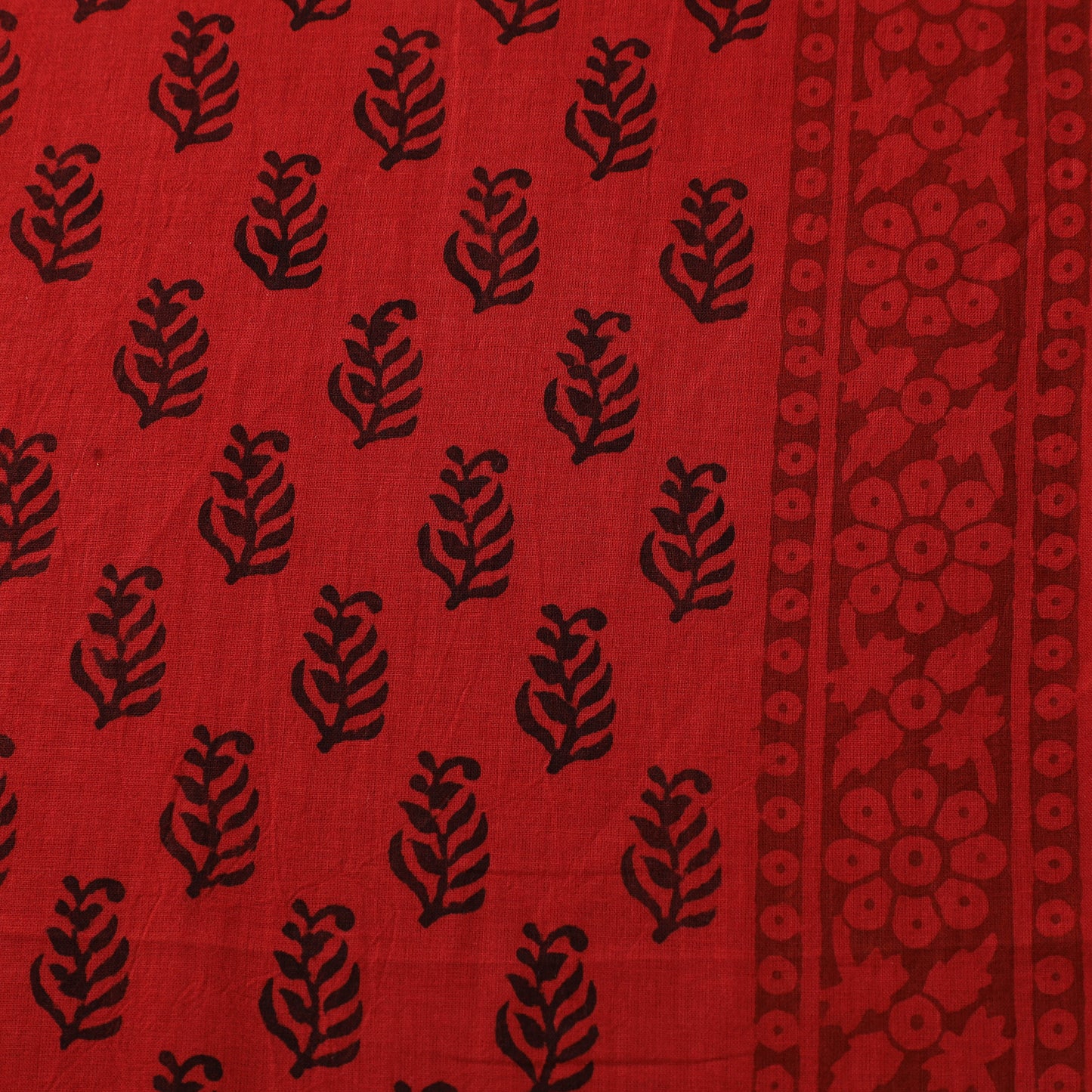 Bagh Hand Block Print Natural Dyed Cotton Fabric 01