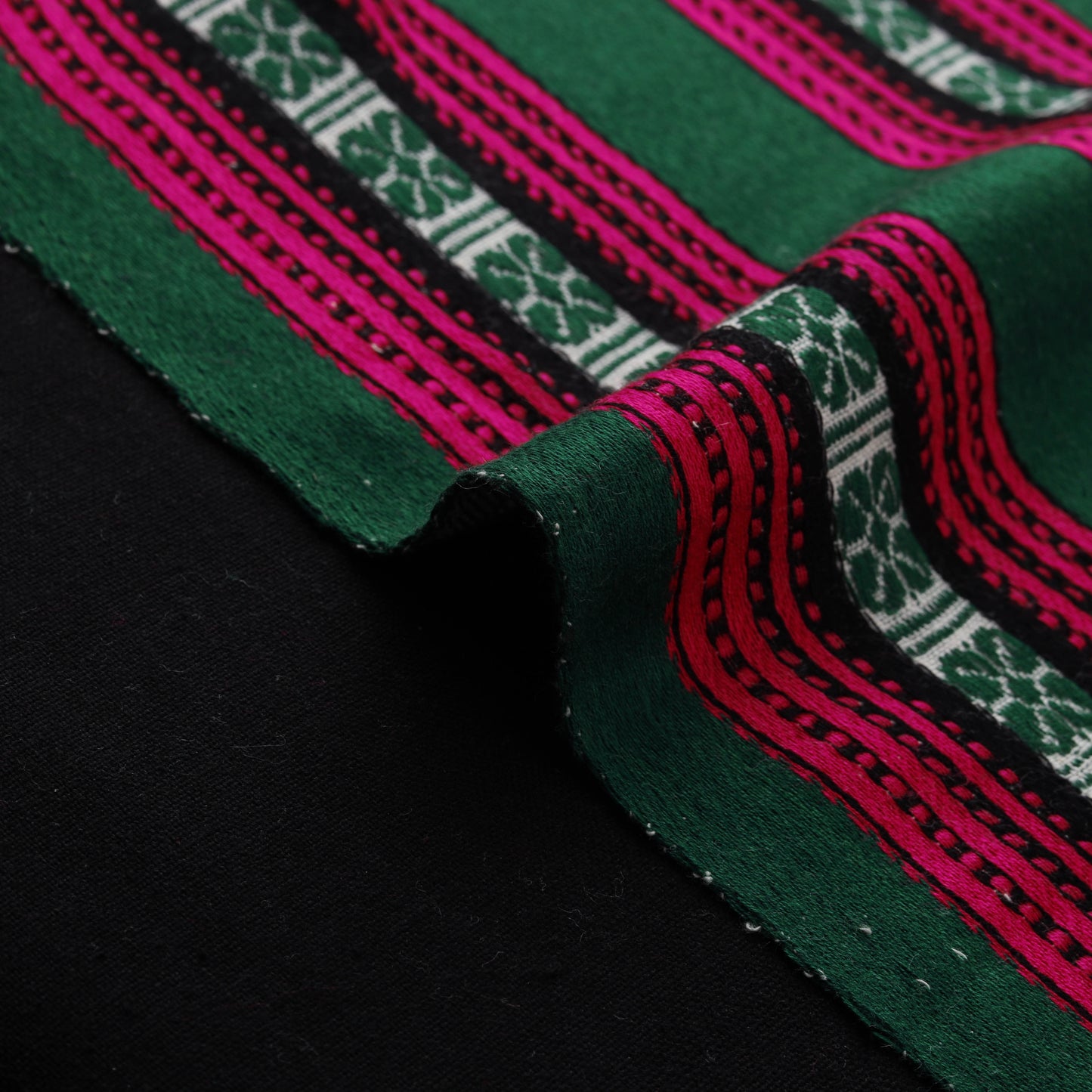 Pure Handwoven Bharashai Mashru Fabric (Width - 21 in) 07
