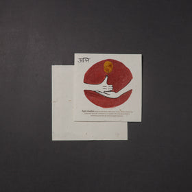 Flying Lotus Mudra - Handmade Paper Greeting Card 
