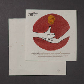 Flying Lotus Mudra - Handmade Paper Greeting Card 