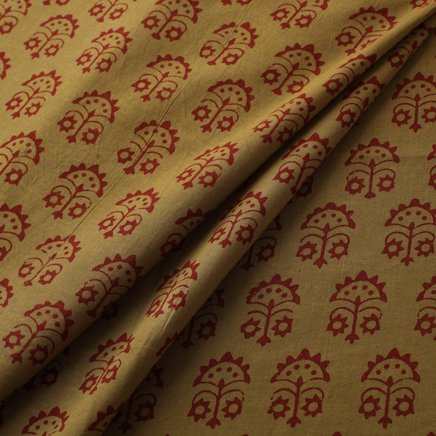 Bagh Hand Block Print Natural Dyed Cotton Fabric 02