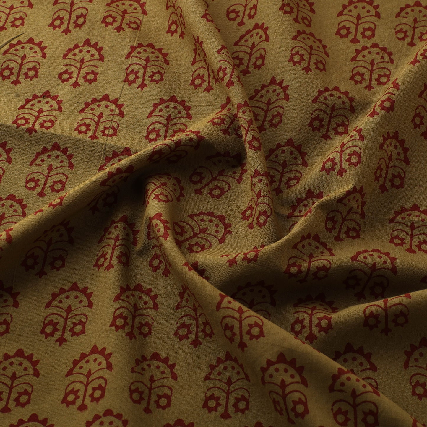 Bagh Hand Block Print Natural Dyed Cotton Fabric 02