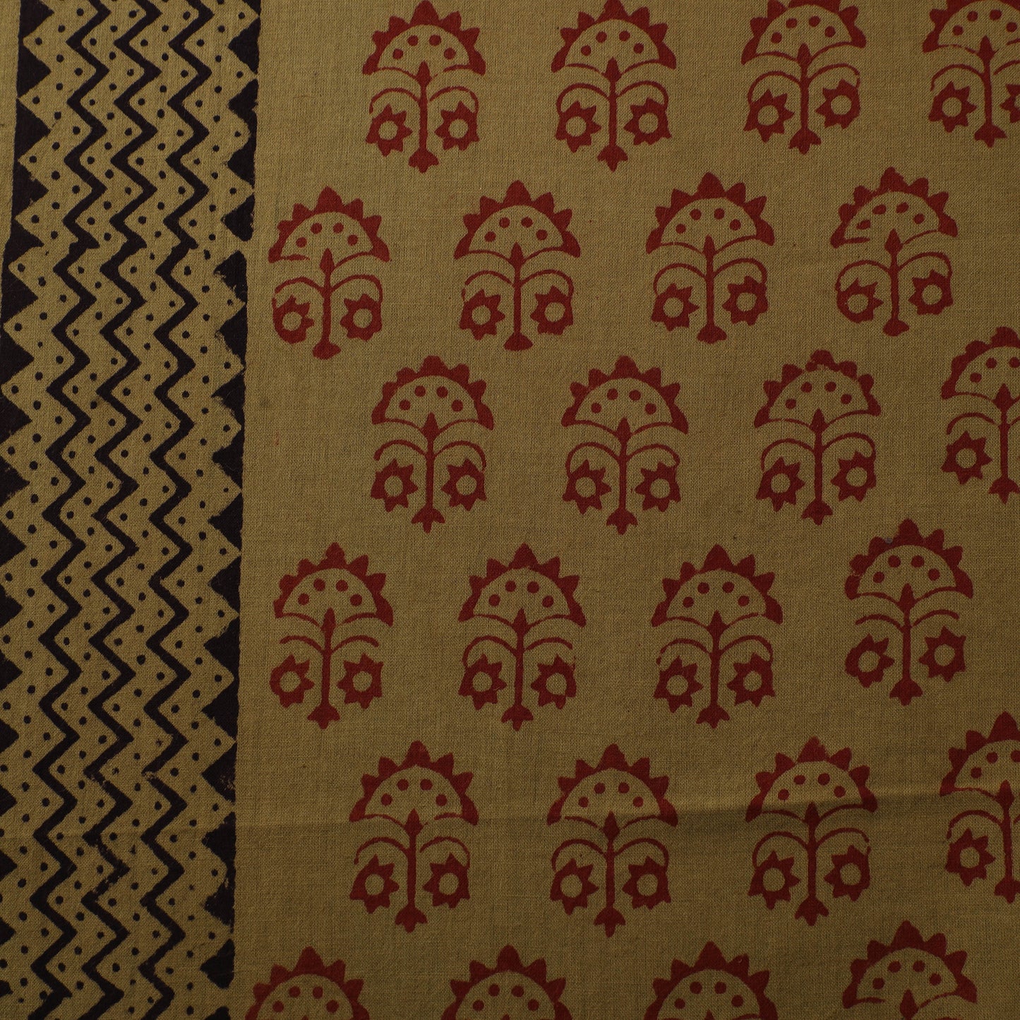 Bagh Hand Block Print Natural Dyed Cotton Fabric 02