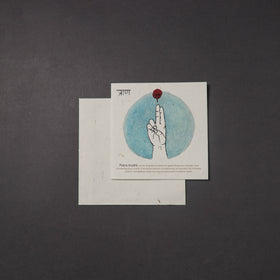 Flying Lotus Mudra - Handmade Paper Greeting Card 