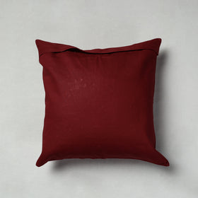 Red Pipli Applique Work Cotton Cushion Cover