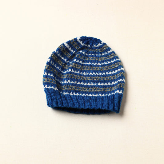 Blue - Kumaun Hand Knitted Woolen Cap