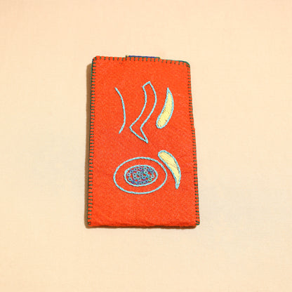 Handcrafted Embroidered Felt Mobile Pouch