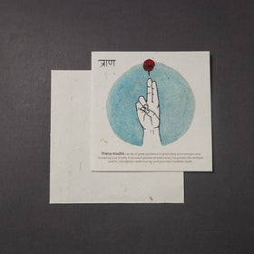 Flying Lotus Mudra - Handmade Paper Greeting Card 