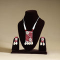 Buy Handmade Shell Work Fabart Necklace Set