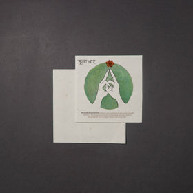 Flying Lotus Mudra - Handmade Paper Greeting Card 
