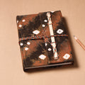 Brown Fabric Cover Handmade Paper Notebook with Thread Lock 