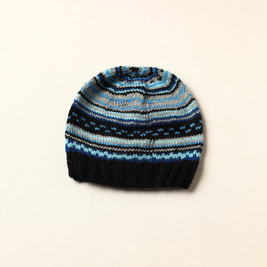Blue - Kumaun Hand Knitted Woolen Cap