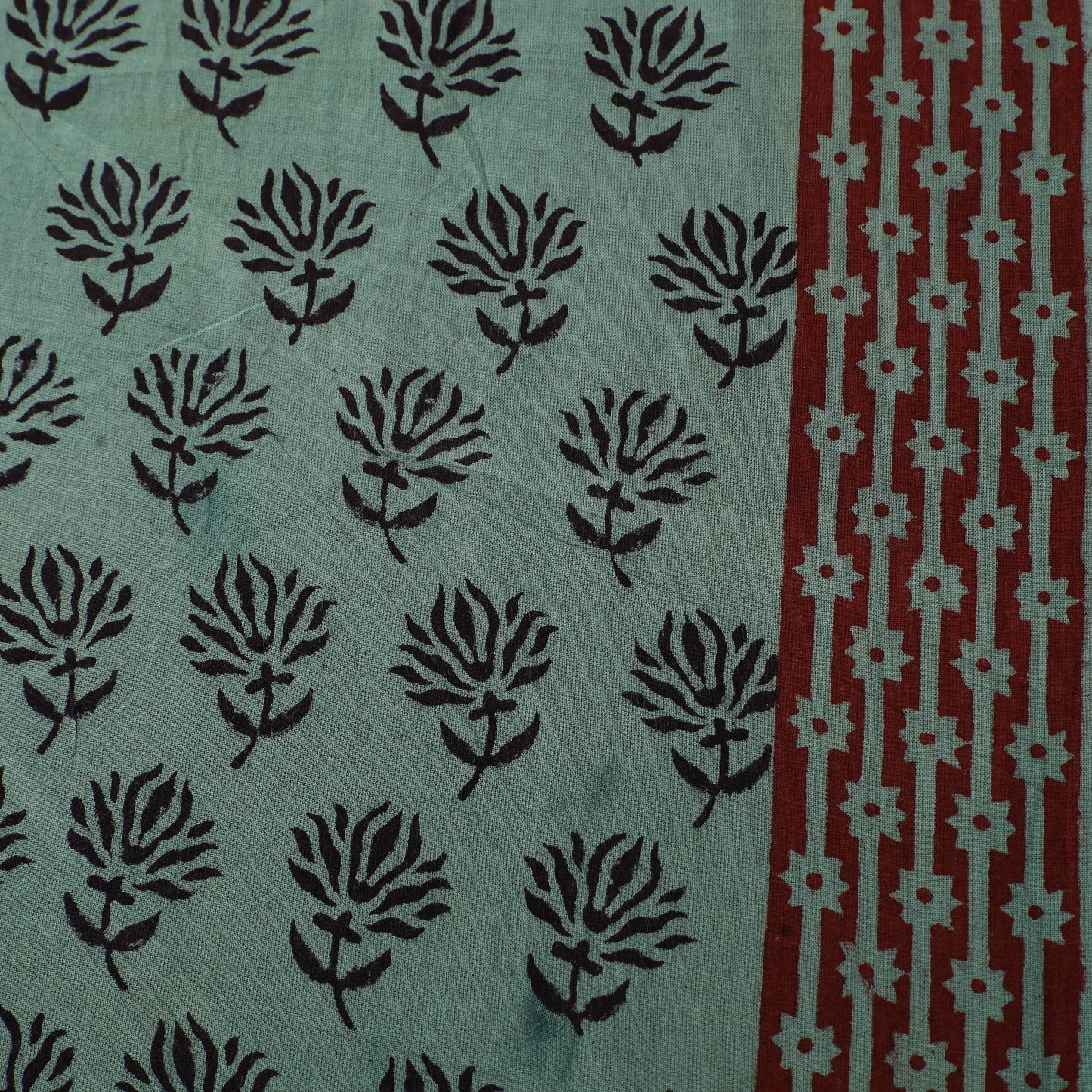 Bagh Hand Block Print Natural Dyed Cotton Fabric 04