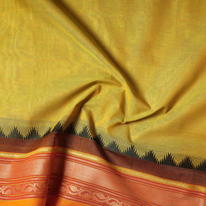 Yellow - Kanchipuram Cotton Precut Fabric (2.1 Meter)