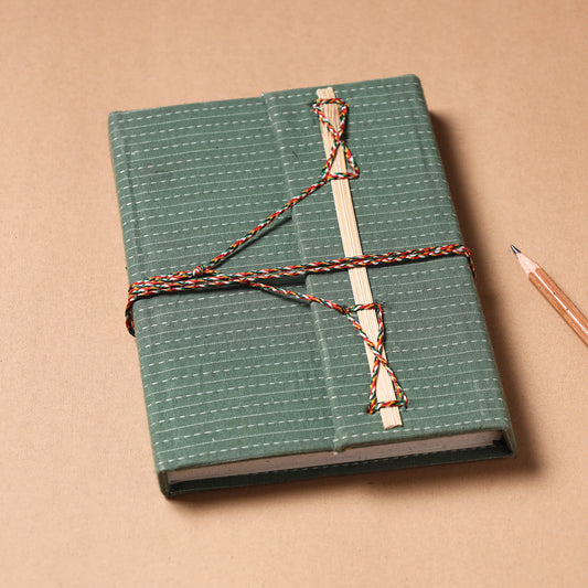Running Stitch Fabric Cover Handmade Paper Notebook with Thread Lock