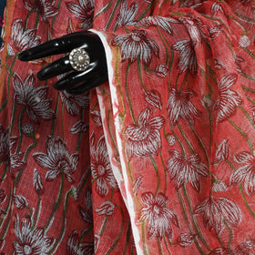 Red - kota doria cotton sanganeri floral dupatta 30