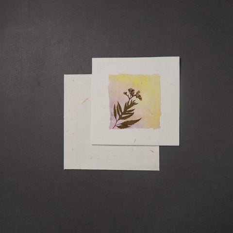 Flower Art Handmade Paper Greeting Card 