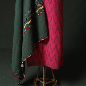 Pochampally Ikat Weave Cotton 2pc Unstitched Dress Material Kurta Set 08
