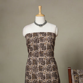 Beige - 2pc pedana cotton unstitched kalamkari dress