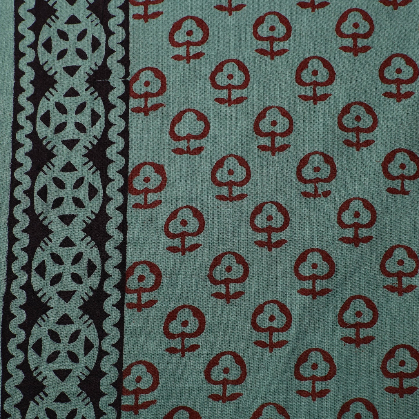 Bagh Hand Block Print Natural Dyed Cotton Fabric 05