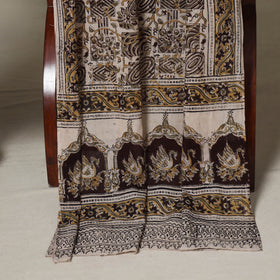 Beige - 2pc pedana cotton unstitched kalamkari dress