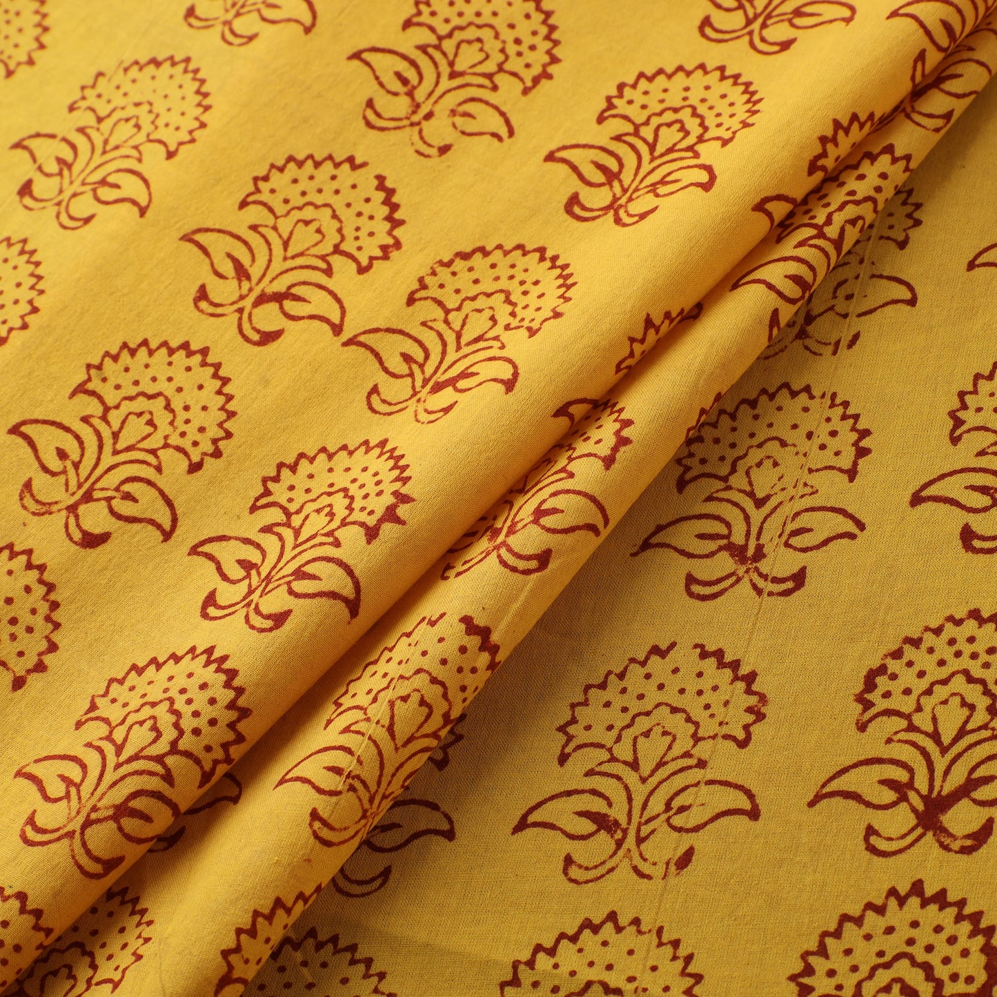Bagh Hand Block Print Natural Dyed Cotton Fabric 06