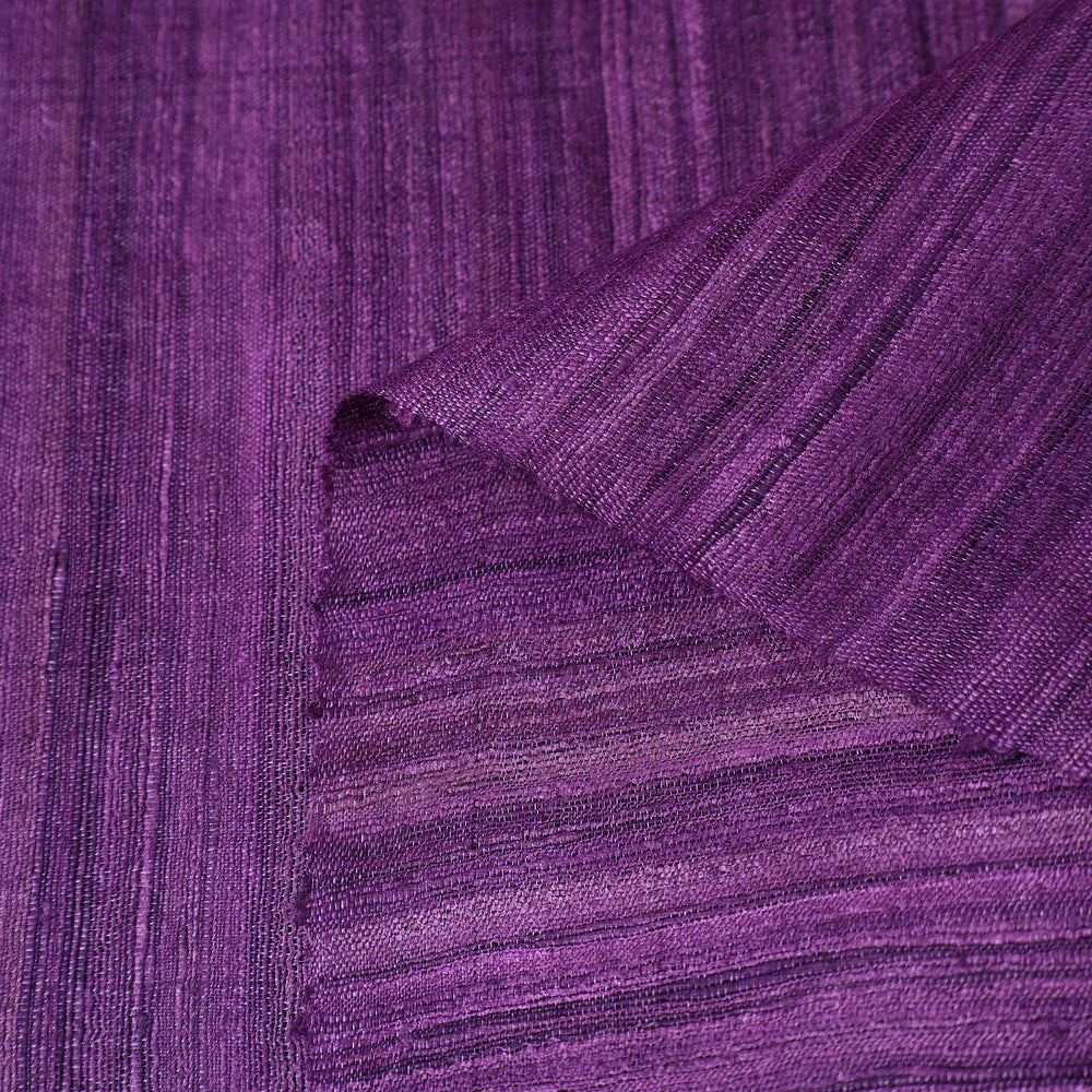 Purple - Bhagalpuri Handwoven Pure Desi Tussar Silk Fabric 04