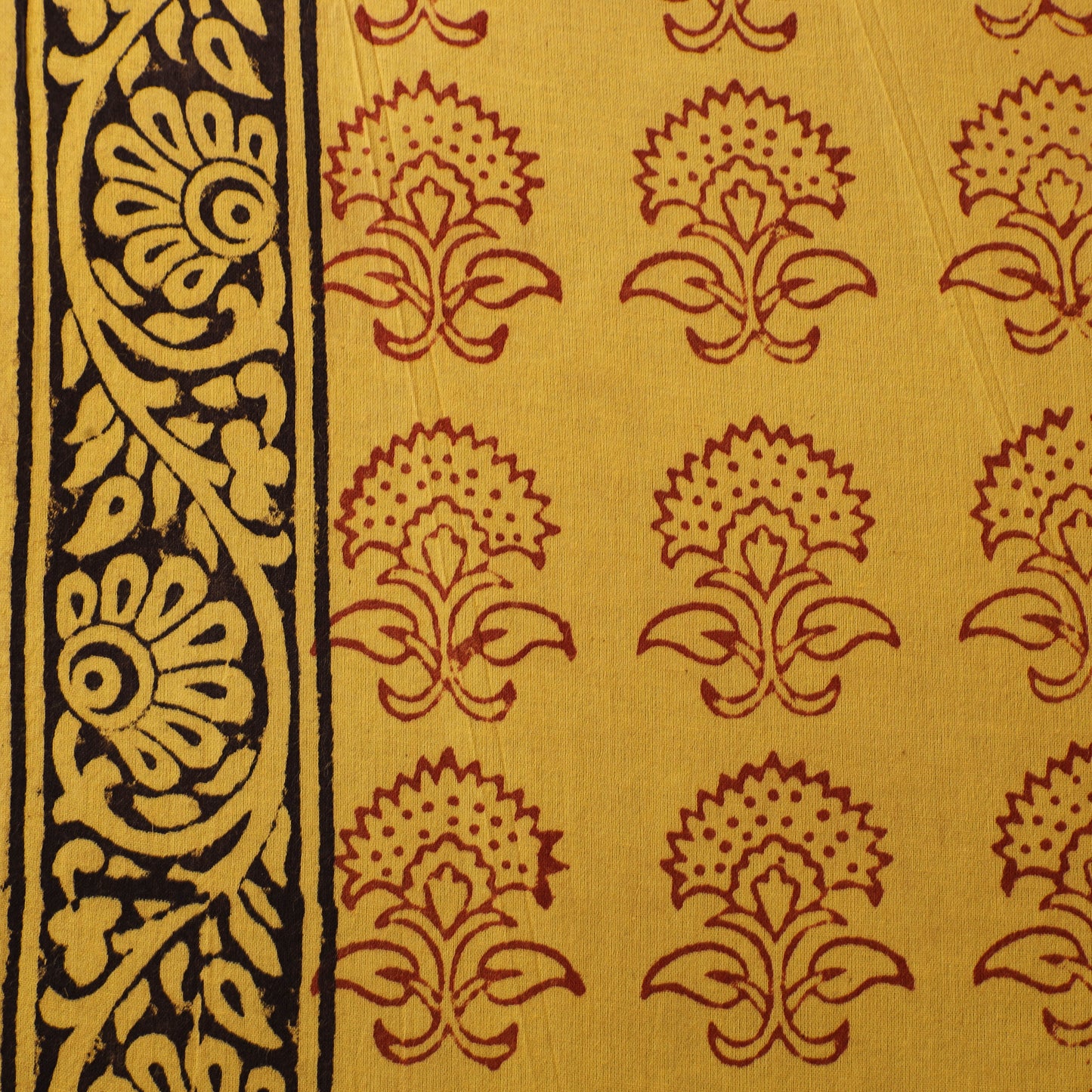 Bagh Hand Block Print Natural Dyed Cotton Fabric 06