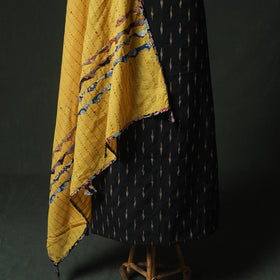 Pochampally Ikat Weave Cotton 2pc Unstitched Dress Material Kurta Set 09
