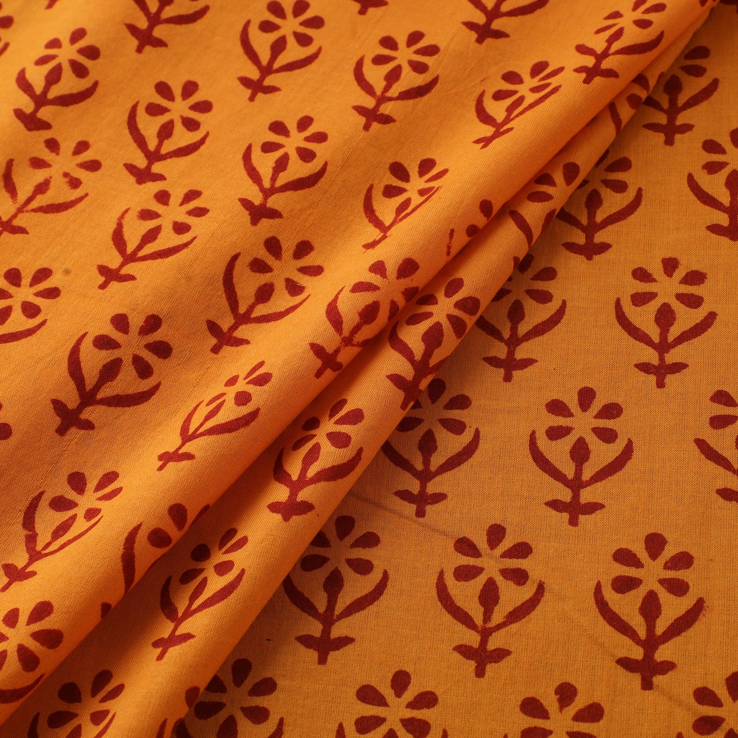 Bagh Hand Block Print Natural Dyed Cotton Fabric 07