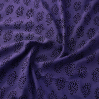 Purple - Natural Dyed Bagh Block Print Mul Cotton Fabric 06