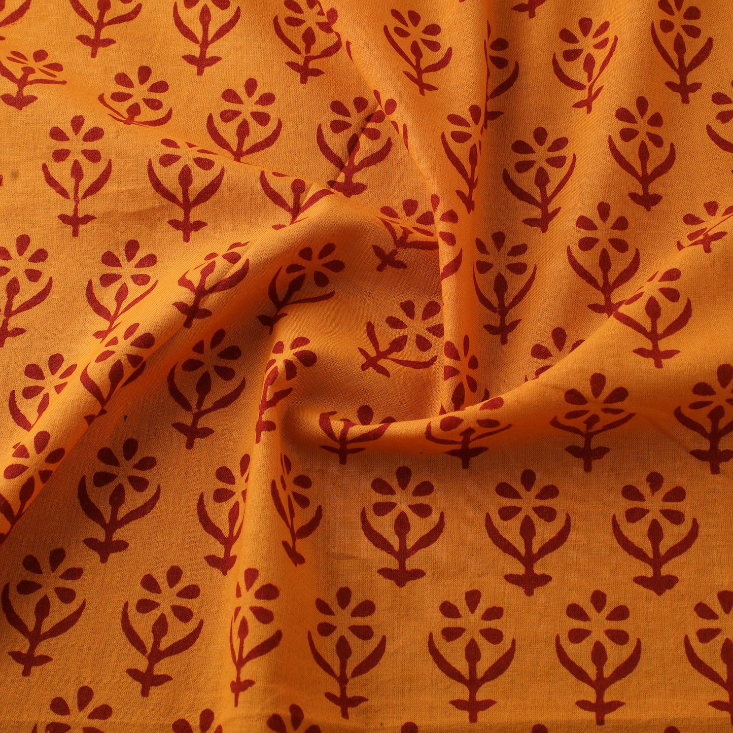 Bagh Hand Block Print Natural Dyed Cotton Fabric 07