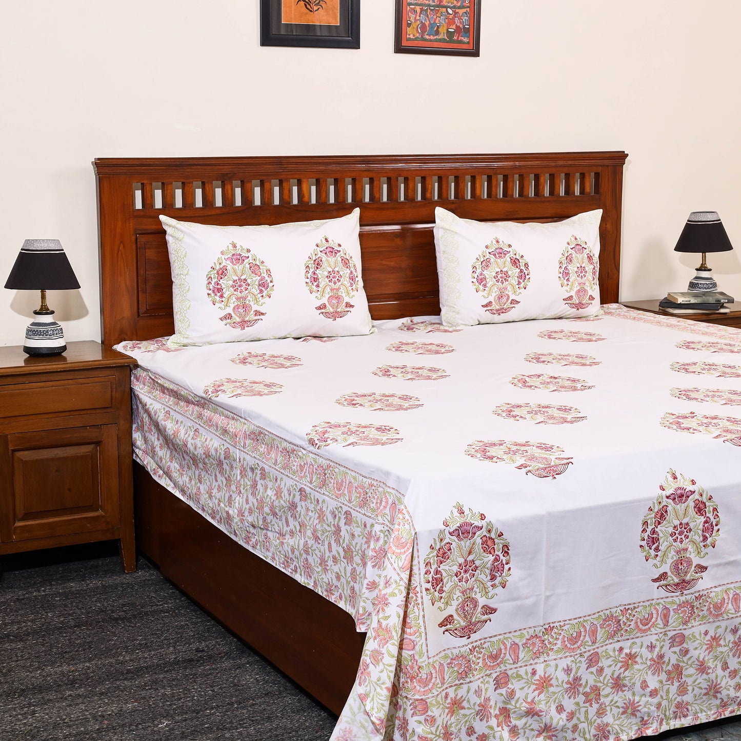 Sanganeri Double Bed Cover