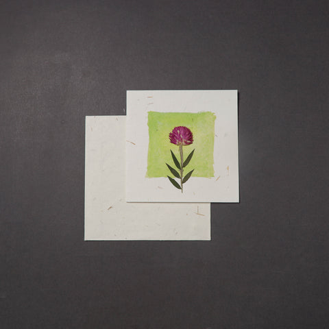 Flower Art Handmade Paper Greeting Card 