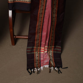 Dharwad Mercerised Cotton 3pc Unstitched Dress Material Suit Set with Woven Border 11