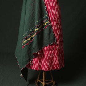 Pochampally Ikat Weave Cotton 2pc Unstitched Dress Material Kurta Set 10