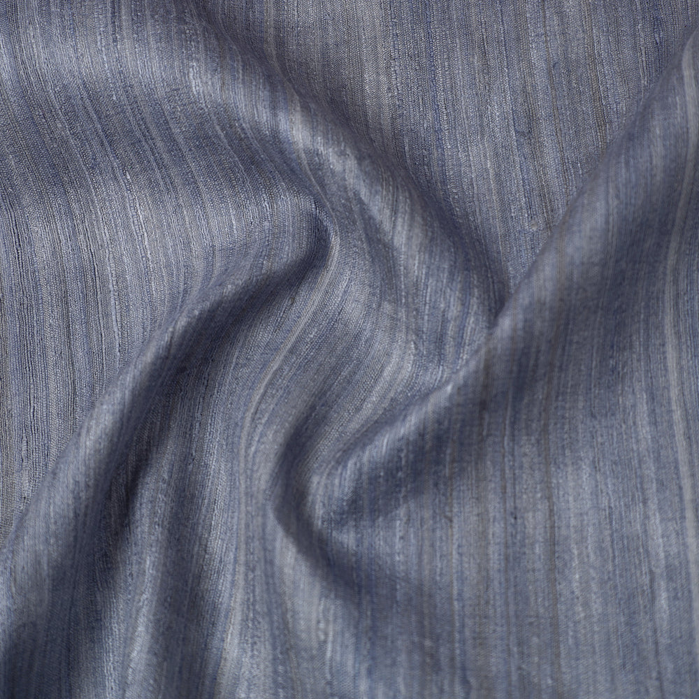 Grey - Bhagalpuri Handwoven Pure Desi Tussar Silk Fabric 06