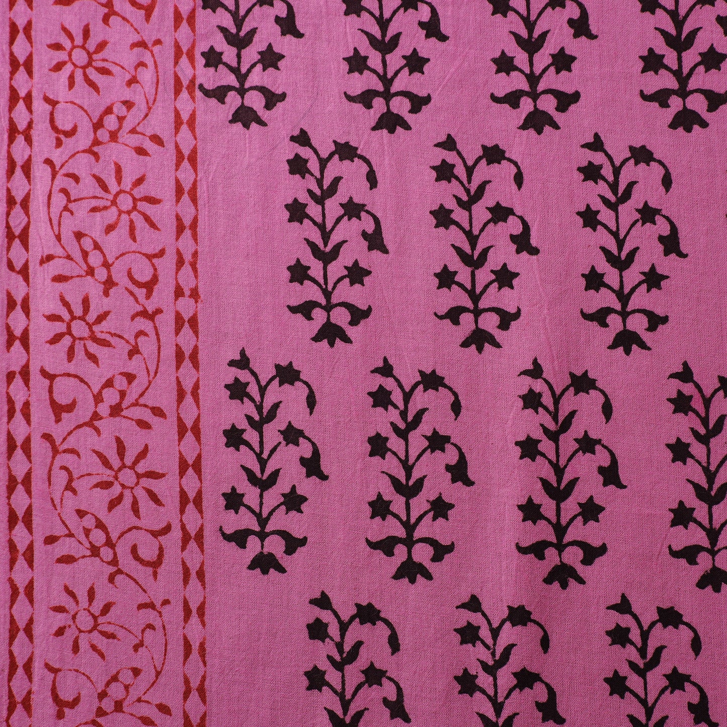 Bagh Hand Block Print Natural Dyed Cotton Fabric 08