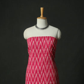 Pochampally Ikat Weave Cotton 2pc Unstitched Dress Material Kurta Set 10
