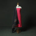 Pochampally Ikat Weave Cotton 2pc Unstitched Dress Material Kurta Set 11