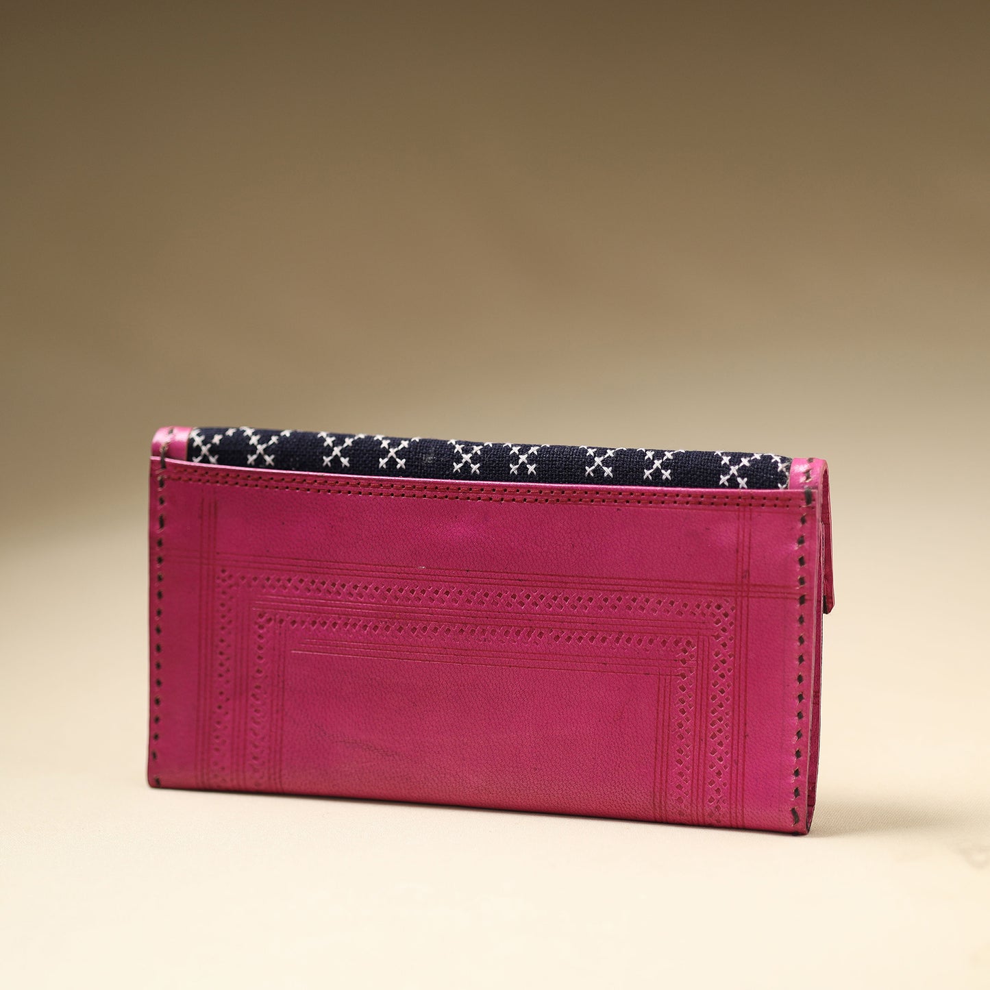 Handcrafted Kutchi Jat Embroidery Leather Wallet