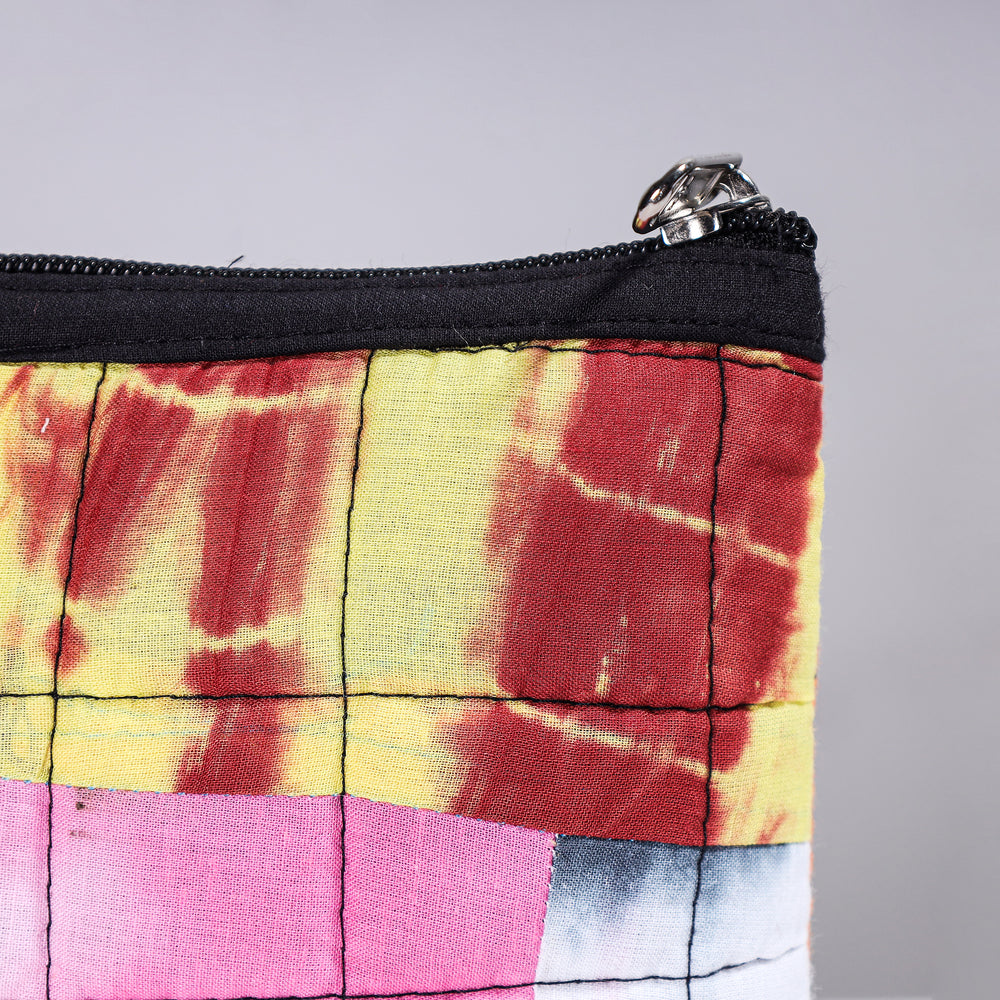 Multicolor - Handmade Cotton Fabric Quilted Patchwork Utility Pouch