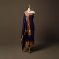 Dharwad Mercerised Cotton 3pc Unstitched Dress Material Suit Set with Woven Border 13