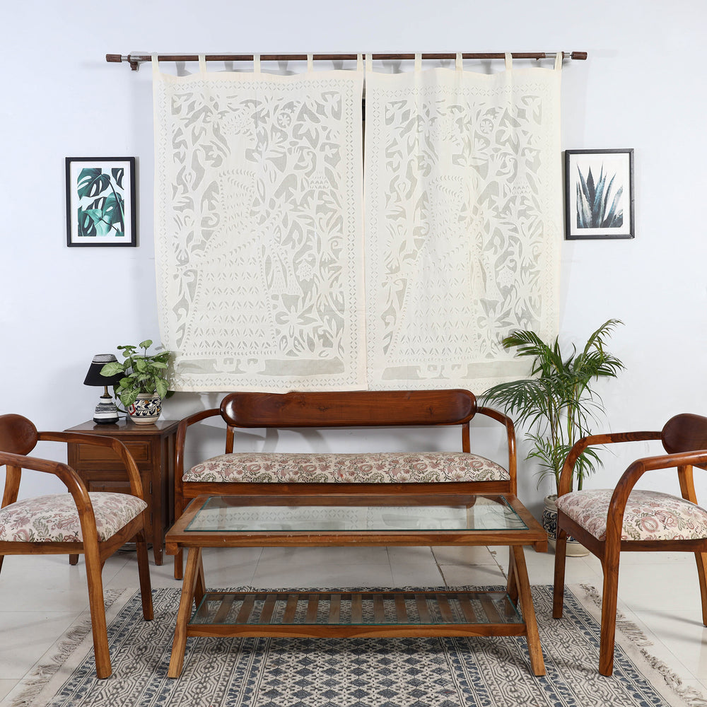 Applique Cutwork Window Curtain