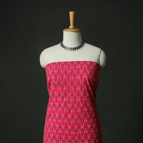 Pochampally Ikat Weave Cotton 2pc Unstitched Dress Material Kurta Set 11