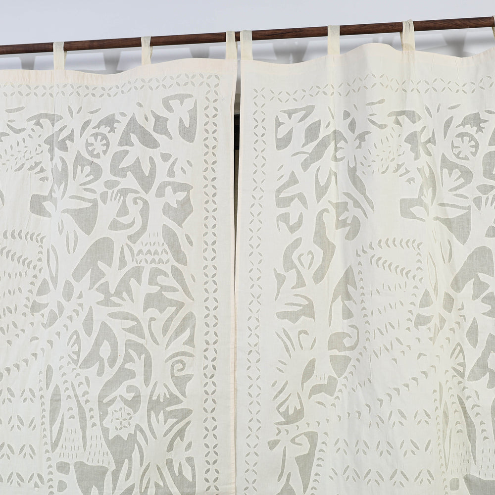 Applique Cutwork Window Curtain