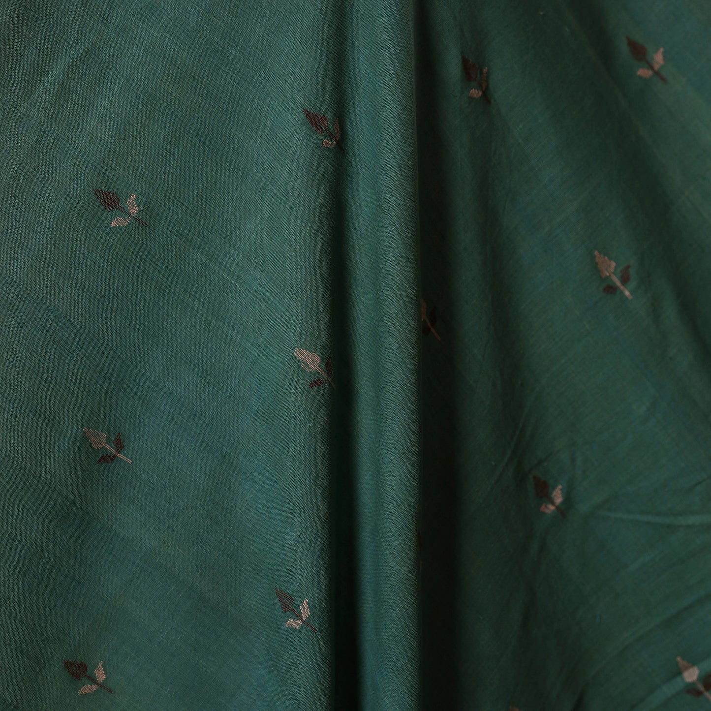 Green - handspun handloom natural dyed cotton buti