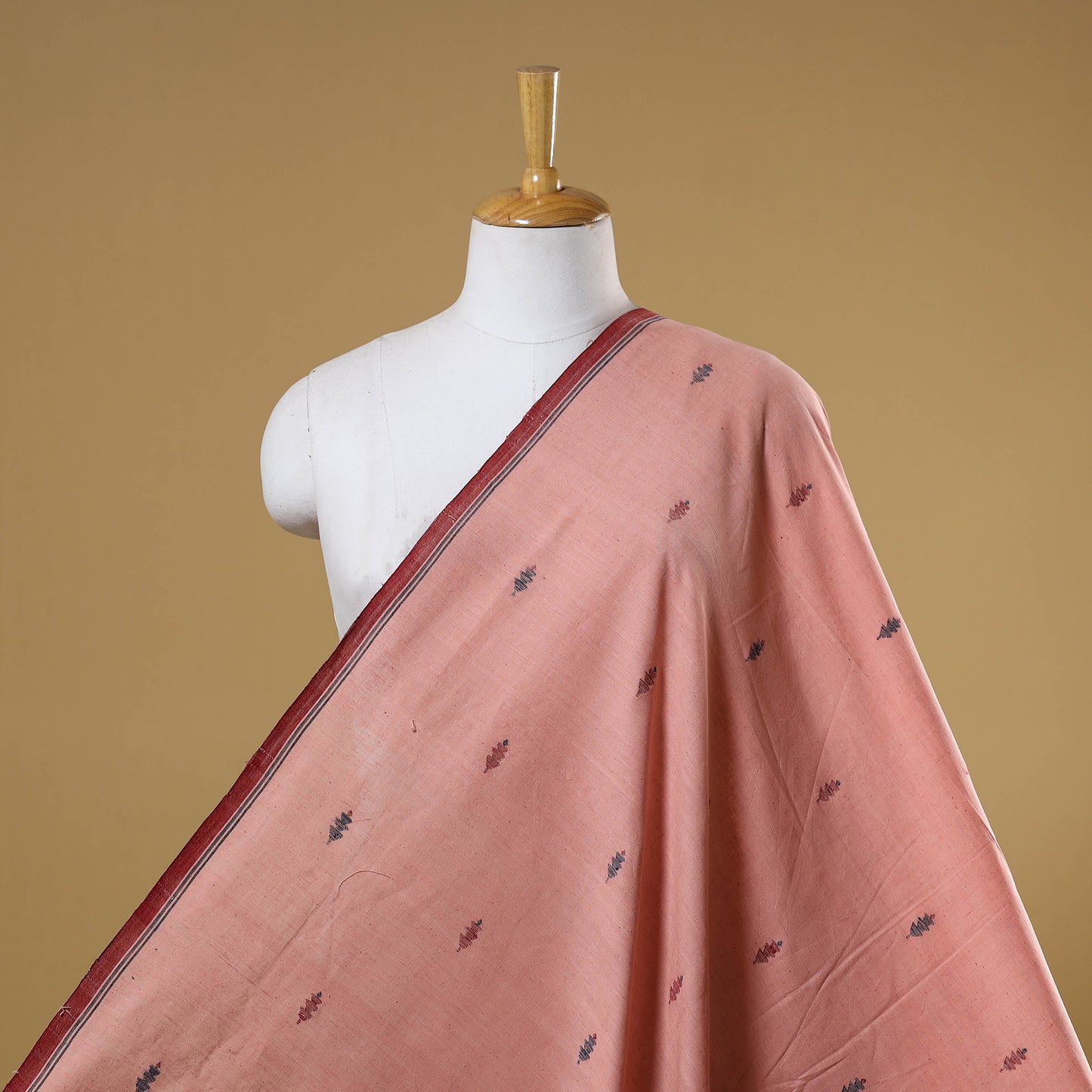 Pink - handspun handloom natural dyed cotton buti