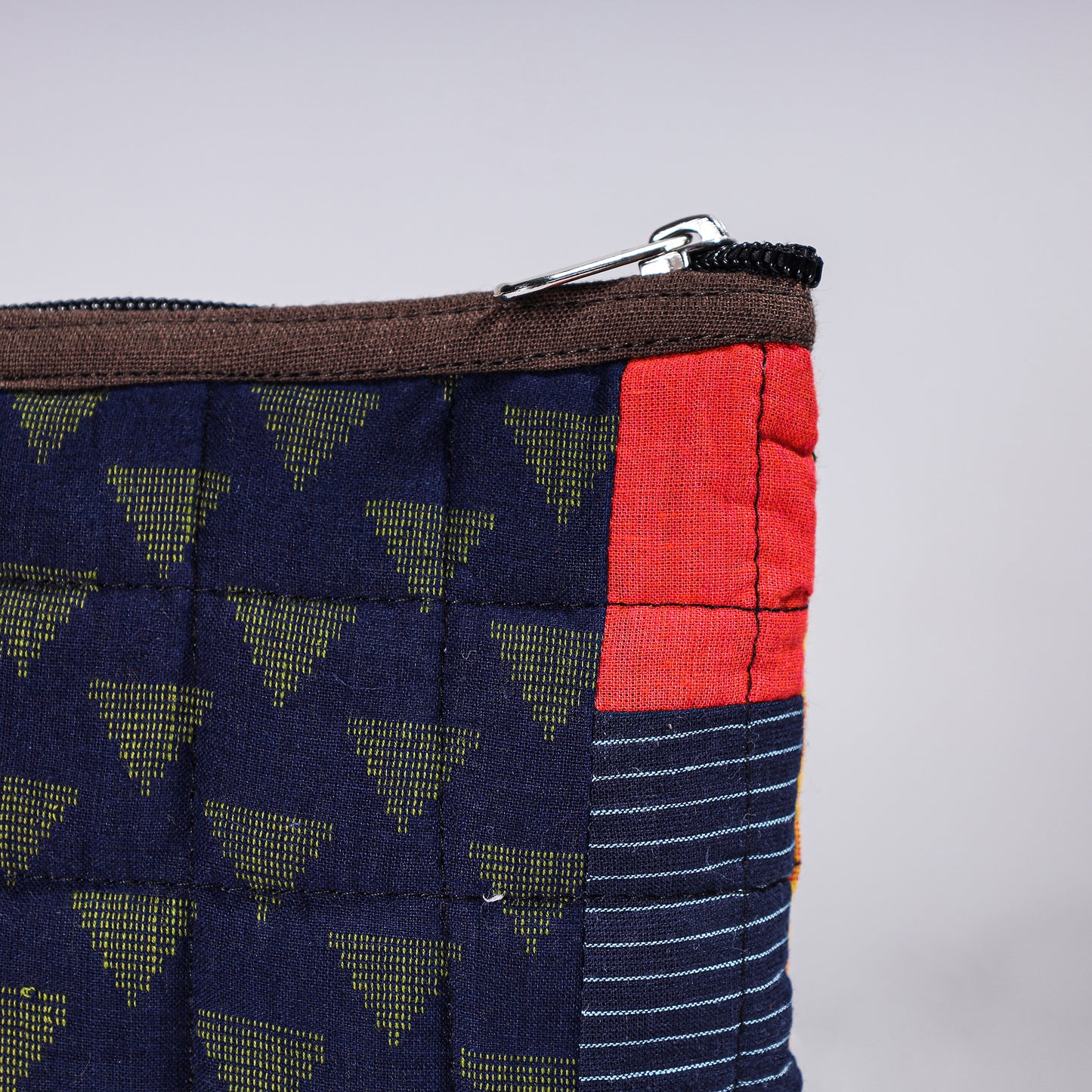 Handmade Cotton Fabric Quilted Patchwork Utility Pouch